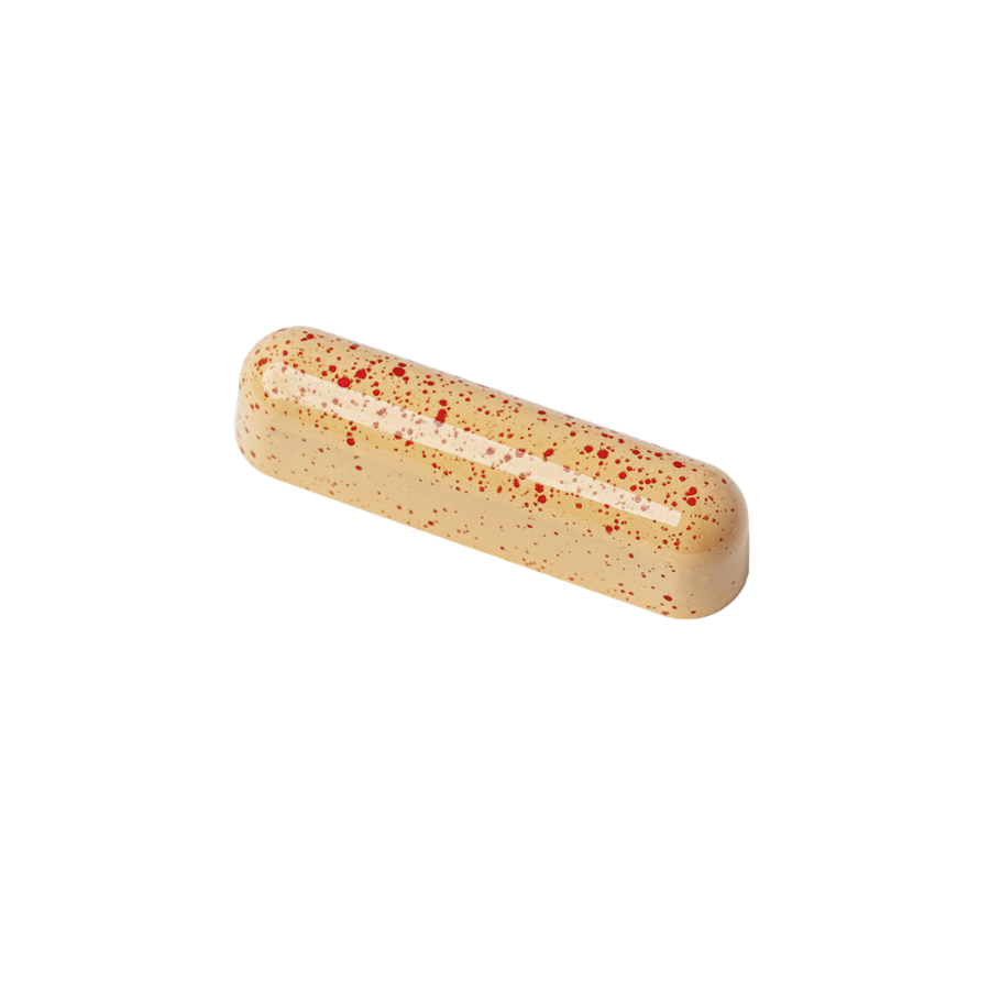 Chocolate World 12-cavity 29g éclair snack bar chocolate mould by Carole Bertuccio - 78.5 x 19mm