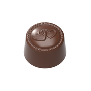 Chocolate World 21-cavity 12.5g engagement hearts praline chocolate mould - 28 x 28mm