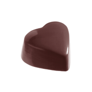 Chocolate World 24-cavity 15g high flat heart chocolate mould - 31 x 35mm