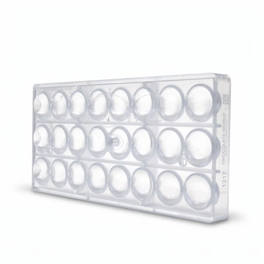 Chocolate World 24-cavity 2 x 9g half sphere chocolate mould - Ø30mm