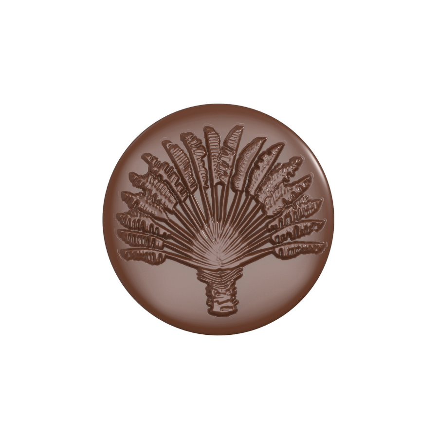 Chocolate World 21-cavity 11g Traveller's Tree chocolate mould - 31 x 31mm