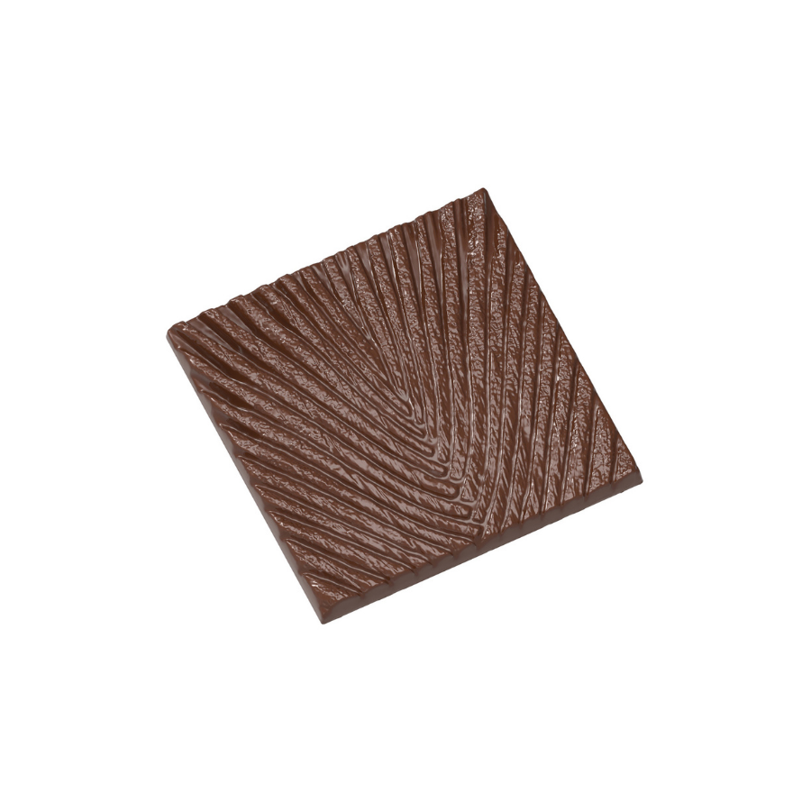 Chocolate World 2-cavity 81.5g Traveller's Tree tablet chocolate mould - 100 x 100mm