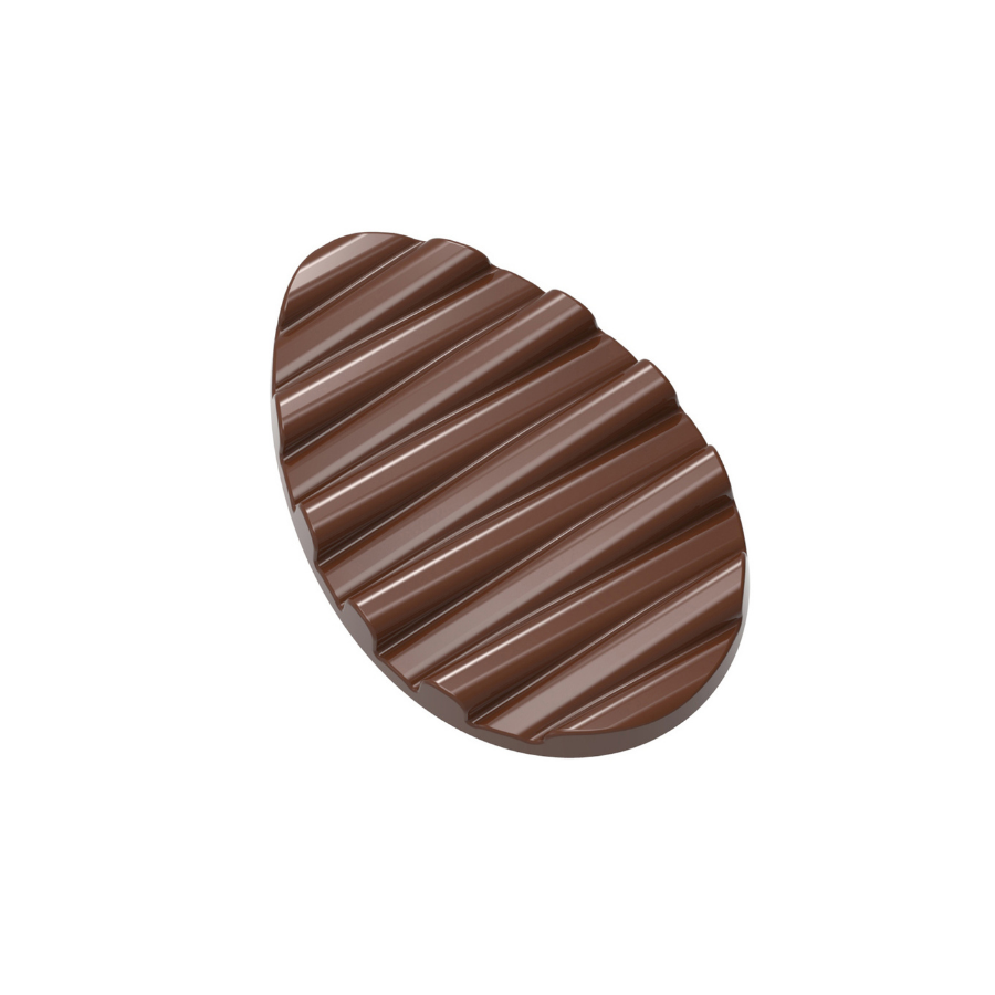 Chocolate World 2-cavity 100g Easter egg tablet chocolate mould - 140 x 92mm