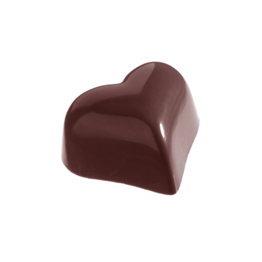 Chocolate World 21-cavity 14g small puffy heart chocolate mould - 30 x 36mm