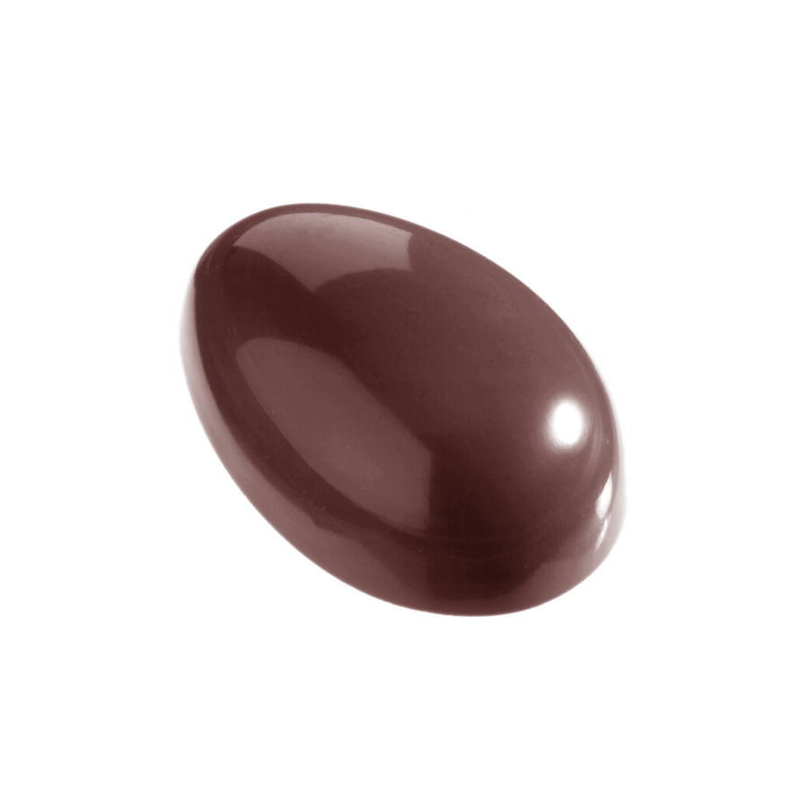 Chocolate World 8-cavity 54g smooth egg chocolate mould - 70 x 47mm