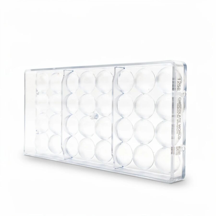 Chocolate World 32-cavity 2 x 6g half sphere chocolate mould - Ø27mm