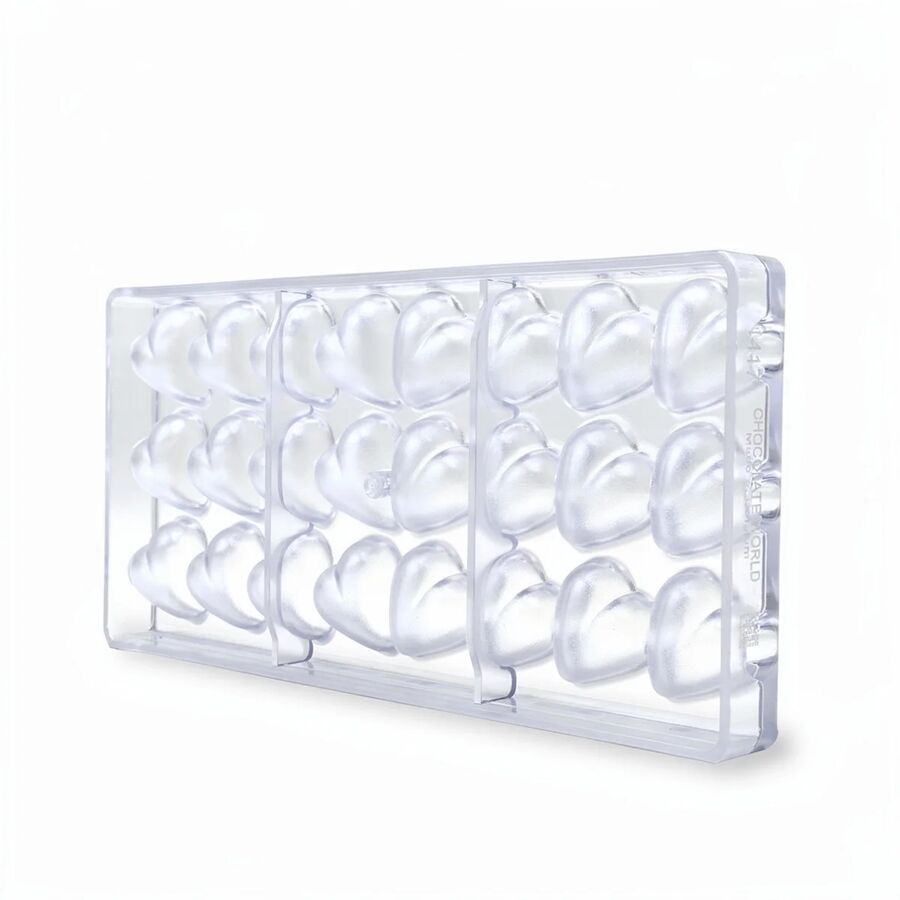Chocolate World 24-cavity 11g heart chocolate mould - 33 x 31mm