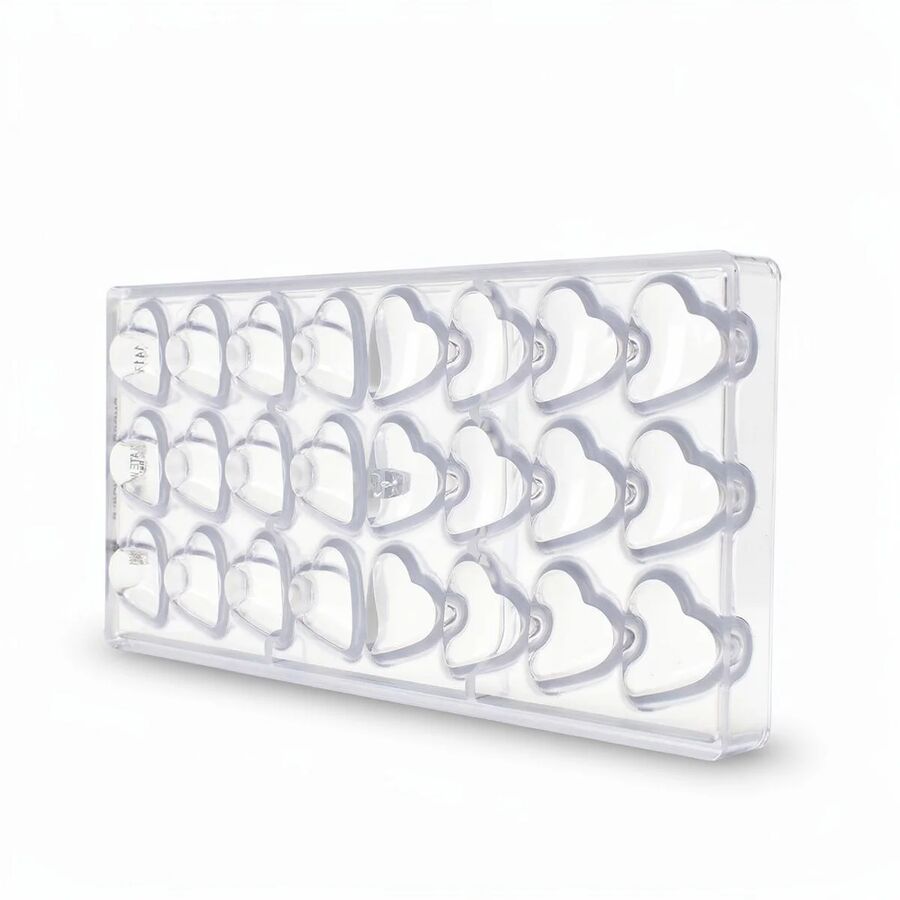 Chocolate World 24-cavity 11g heart chocolate mould - 33 x 31mm