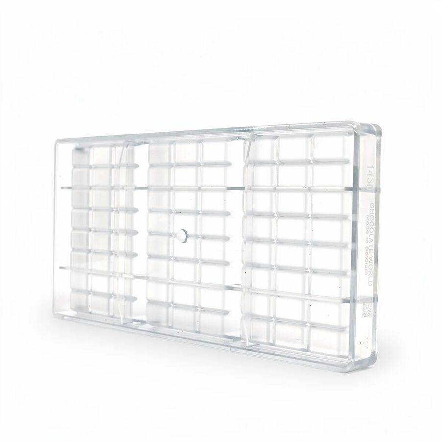 Chocolate World 3-cavity 138g tablet chocolate mould - 124 x 77mm