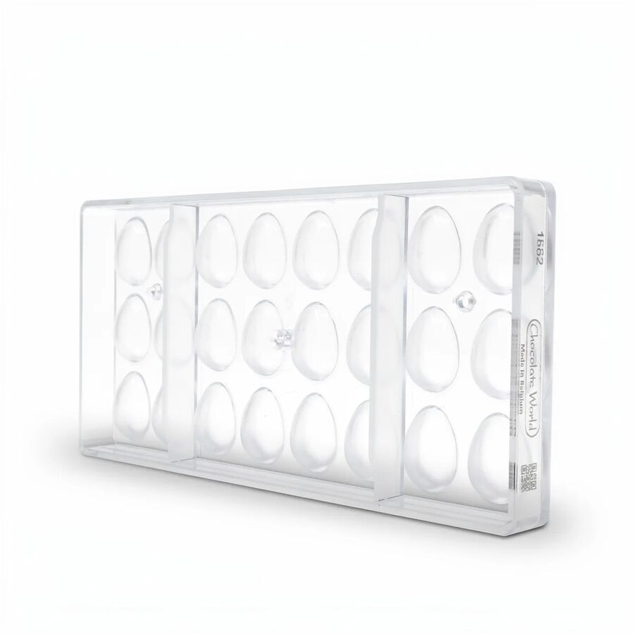 Chocolate World 24-cavity 2 x 5g smooth egg chocolate mould - 33 x 23mm