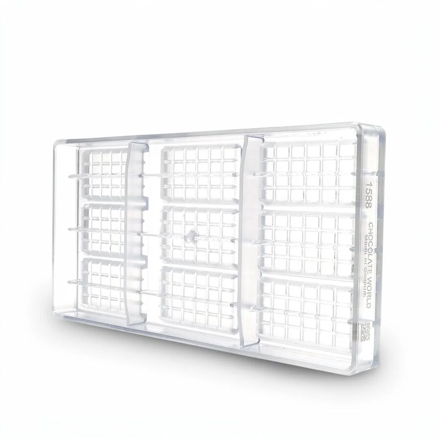 Chocolate World 9-cavity 12g bar chocolate mould - 67 x 33mm