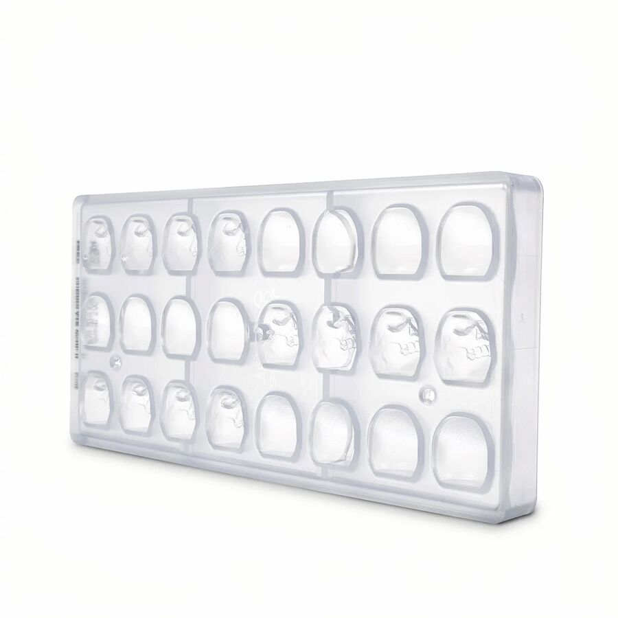 Chocolate World 24-cavity 7 + 9g skull chocolate mould - 26 x 27mm