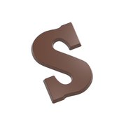 Chocolate World 1-cavity 200g letter S chocolate mould - 175.5 x 117mm