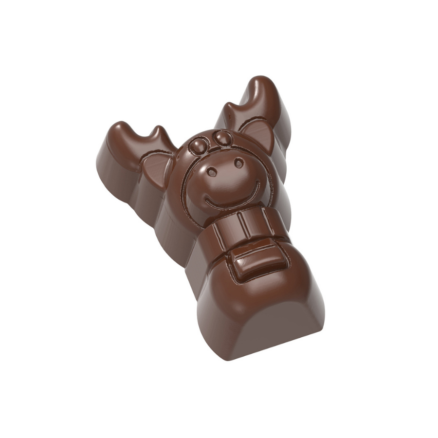 Chocolate World 18-cavity 11g moose chocolate mould - 39 x 29mm