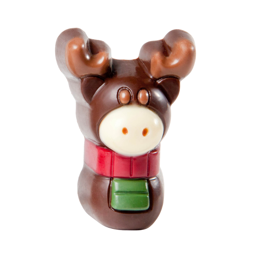 Chocolate World 18-cavity 11g moose chocolate mould - 39 x 29mm