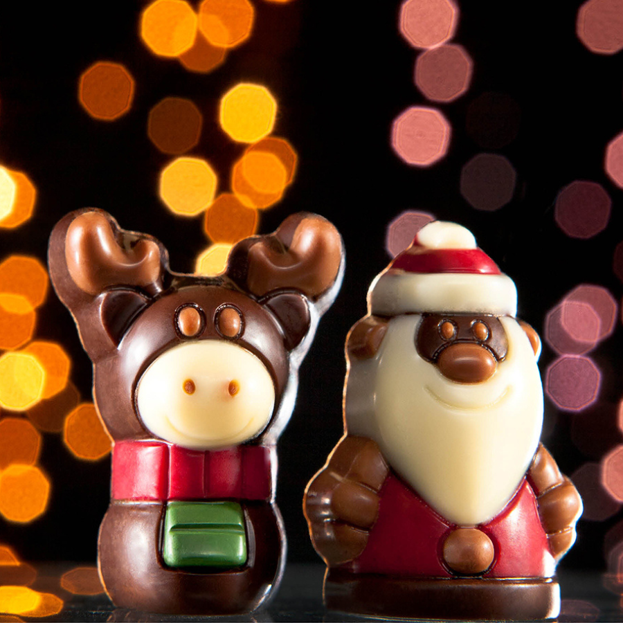 Chocolate World 21-cavity 10.5g Santa Claus chocolate mould 38 x 27mm