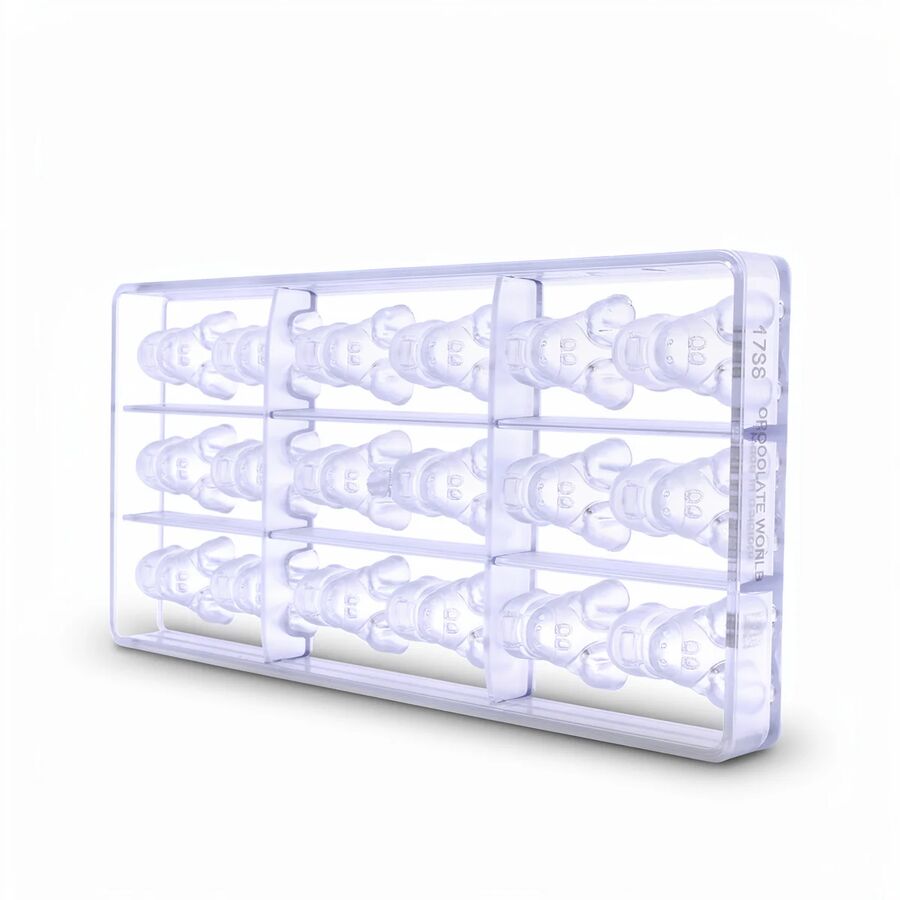 Chocolate World 18-cavity 11g moose chocolate mould - 39 x 29mm