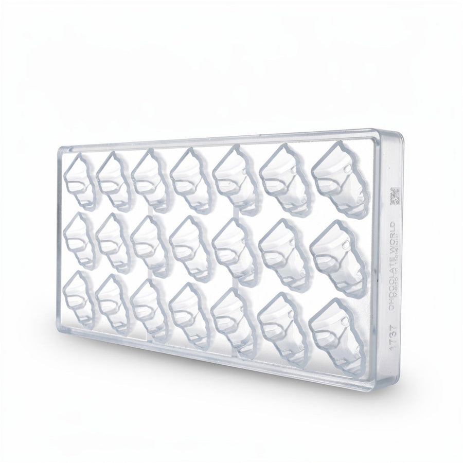 Chocolate World 21-cavity 10.5g Santa Claus chocolate mould 38 x 27mm