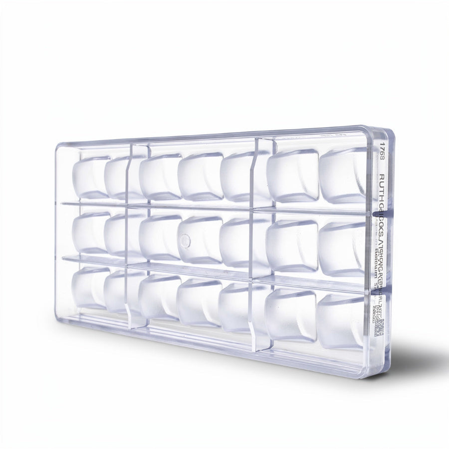 Chocolate World 21-cavity 11g round cube chocolate mould by Ruth Hinks 27 x 27mm