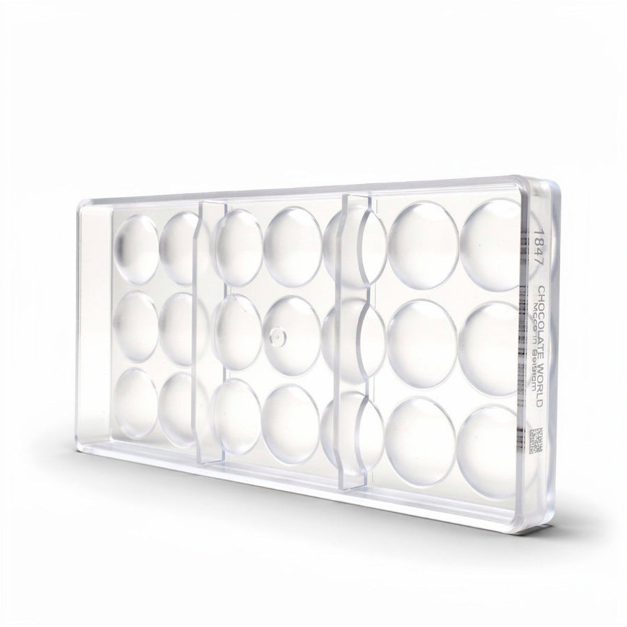 Chocolate World 21-cavity 6g lens chocolate mould by Frank Haasnoot 35 x 35mm