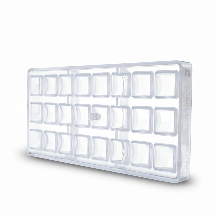 Chocolate World 24-cavity 9g square sphere chocolate mould by Alexandre Bourdeaux 25.5 x 25.5mm