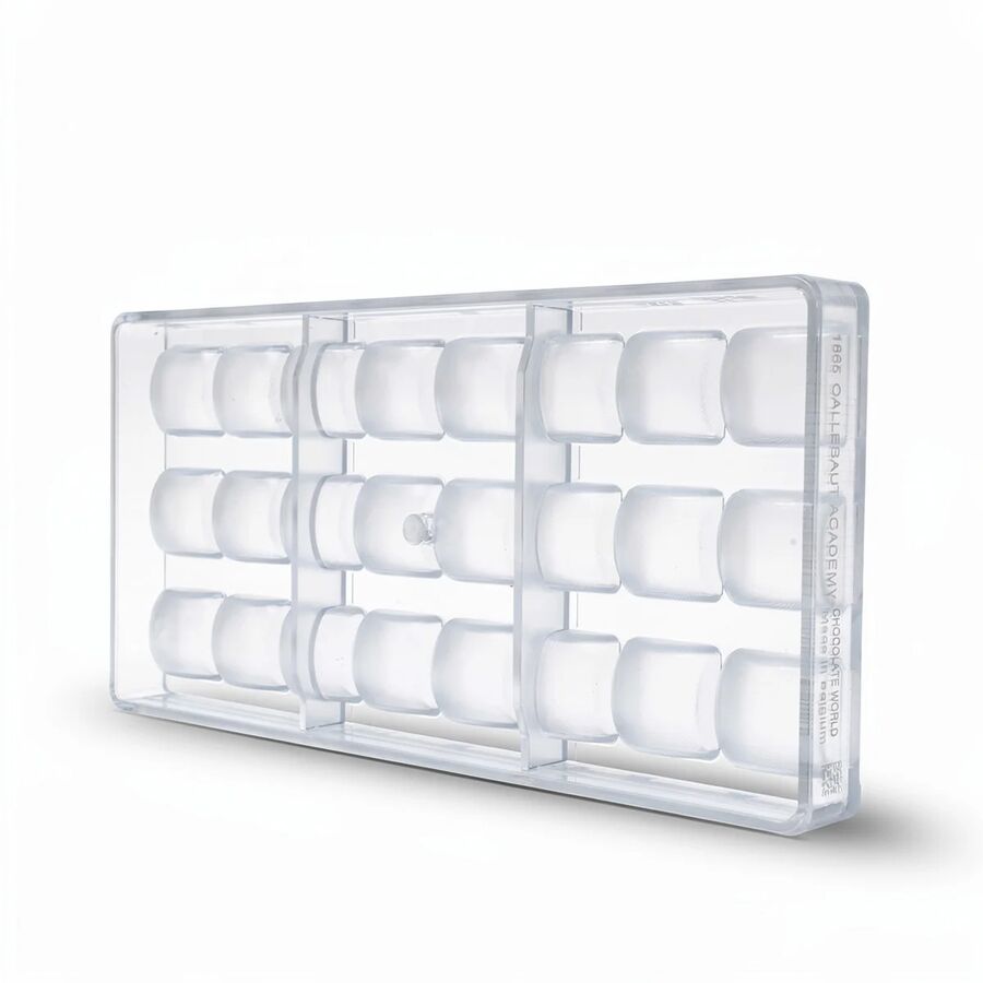 Chocolate World 24-cavity 9g square sphere chocolate mould by Alexandre Bourdeaux 25.5 x 25.5mm