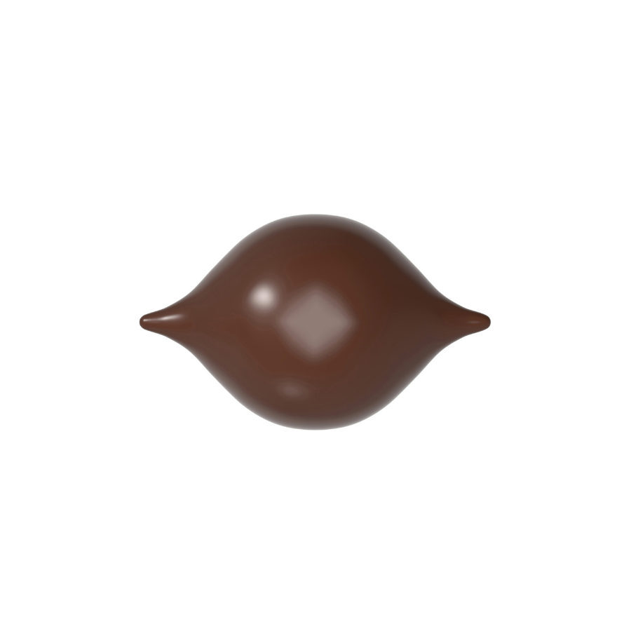Chocolate World 21-cavity 7.5g praline curve chocolate mould by Frank Haasnoot 45.5 x 28mm