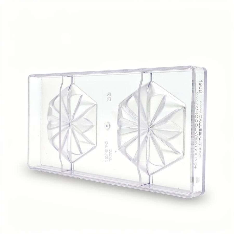 Chocolate World 2-cavity 56g ruby tablet chocolate mould by Callebaut 103.5 x 89.5mm