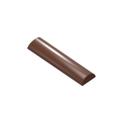 Chocolate World 7-cavity 31.5g smooth buche chocolate mould - 113 x 28mm