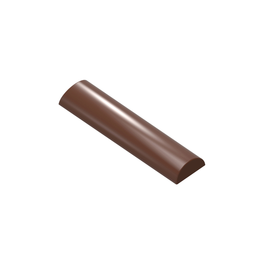 Chocolate World 7-cavity 31.5g smooth buche chocolate mould - 113 x 28mm