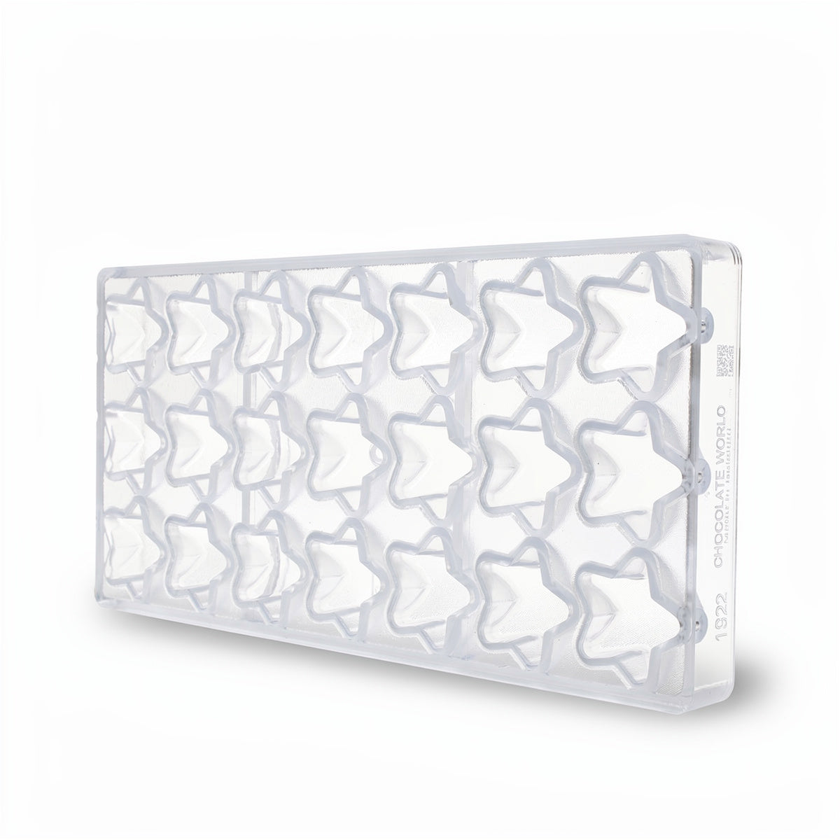 Chocolate World 21-cavity 12g faceted star chocolate mould - 35.5 x 35.5mm