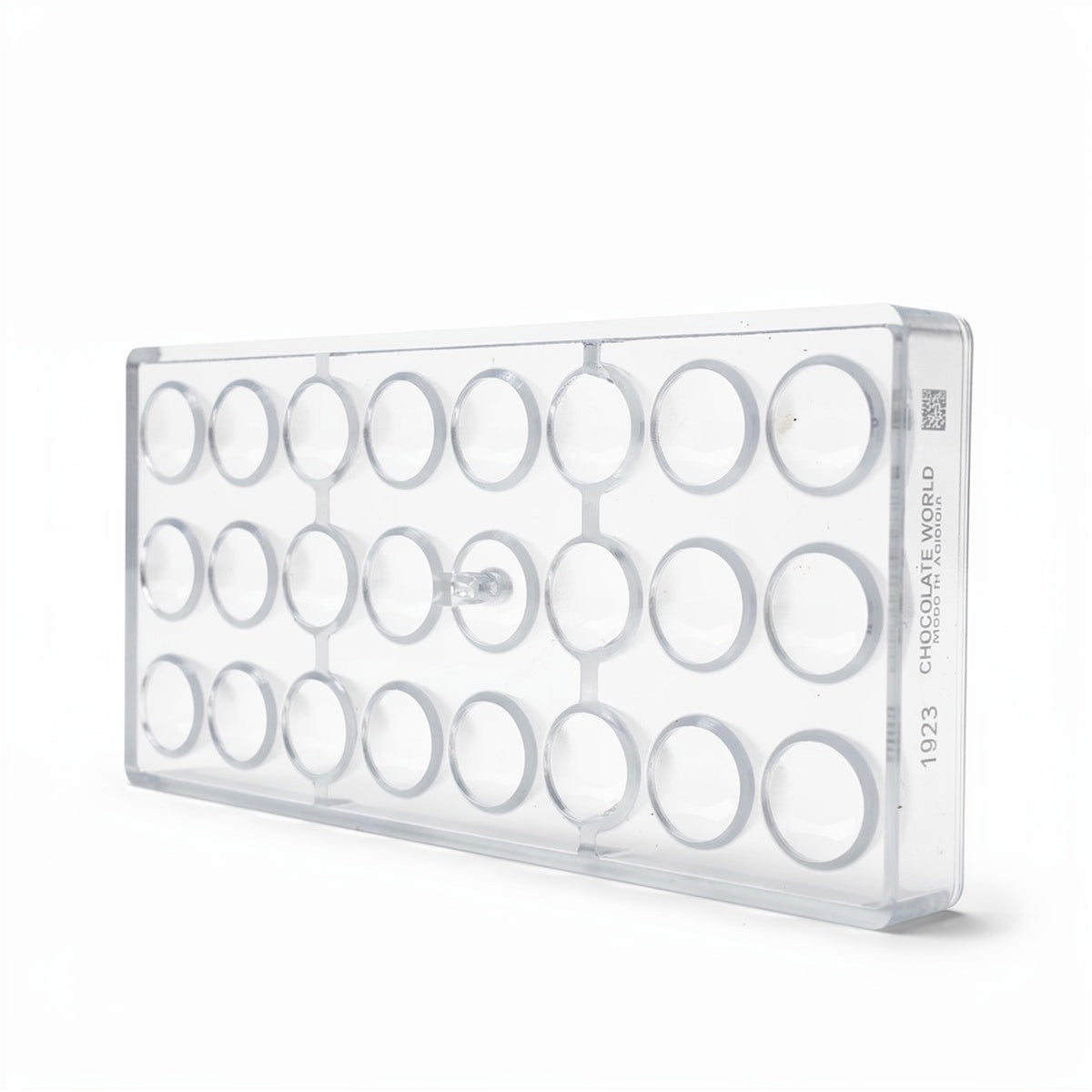 Chocolate World 24-cavity 9.5g faceted bullet chocolate mould - 26.5 x 26.5mm