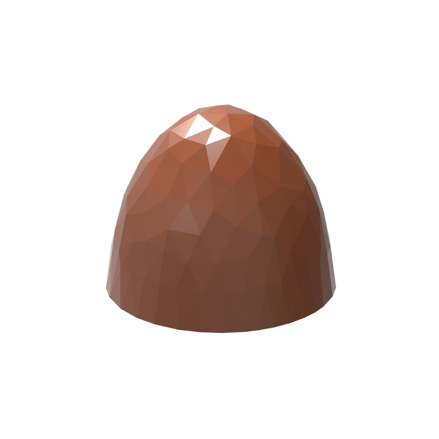 Chocolate World 24-cavity 9.5g faceted bullet chocolate mould - 26.5 x 26.5mm