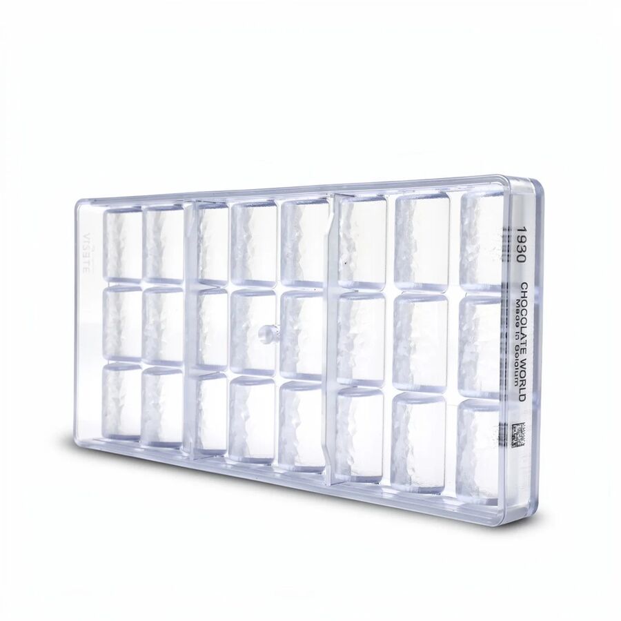 Chocolate World 24-cavity 9.5g faceted buche chocolate mould - 36 x 20mm