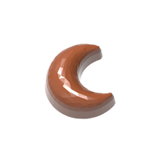Chocolate World 21-cavity 11g faceted half moon chocolate mould - 35 x 31mm