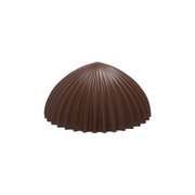 Chocolate World 21-cavity 8g pleated half sphere chocolate mould - 30.5 x 30.5mm