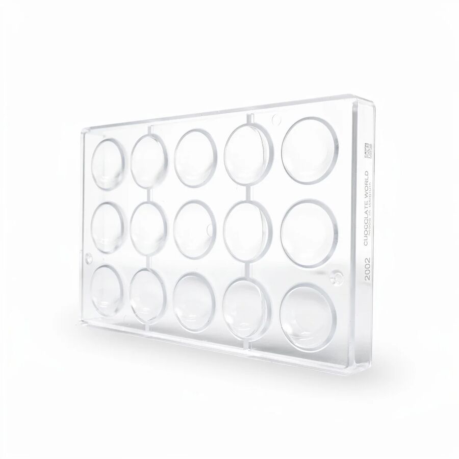 Chocolate World 15-cavity 2 x 19g half sphere chocolate mould - Ø39mm