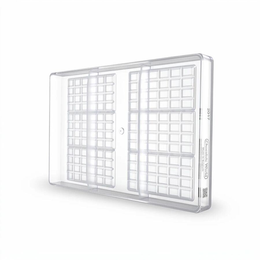 Chocolate World 6-cavity 23g tablet chocolate mould - 99 x 49.5mm
