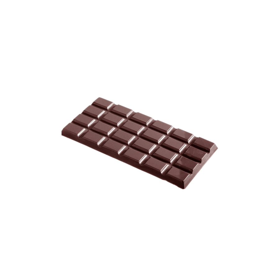Chocolate World 3-cavity 90g rectangular tablet chocolate mould - 156 x 77mm