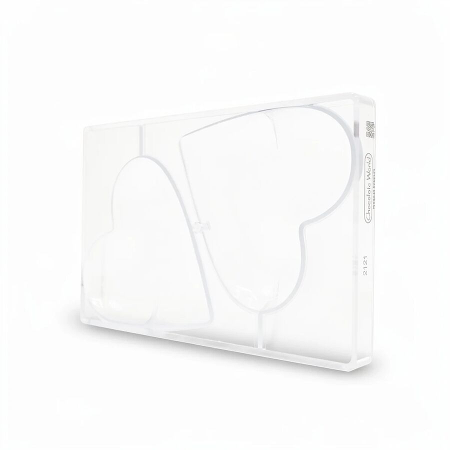 Chocolate World 2-cavity 305g heart chocolate mould - 145mm