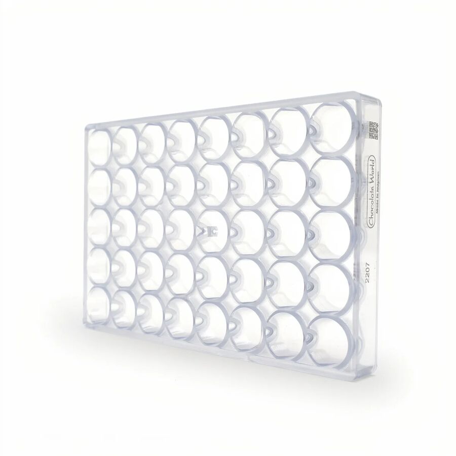 Chocolate World 40-cavity 14g flat cone chocolate mould - 30 x 19mm