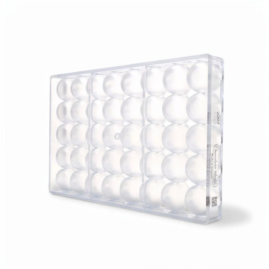 Chocolate World 40-cavity 14g flat cone chocolate mould - 30 x 19mm