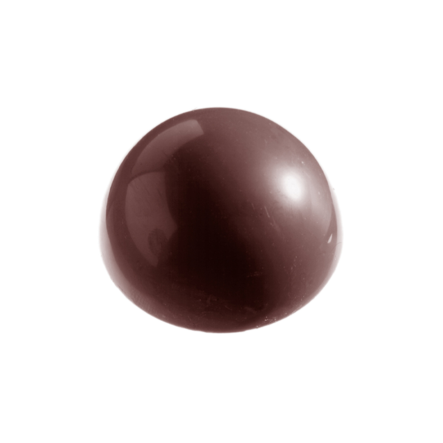 Chocolate World 8-cavity 2 x 71g half sphere chocolate mould - 59 x 29mm