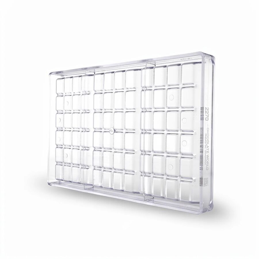 Chocolate World 3-cavity 240g tablet chocolate mould - 155 x 77mm