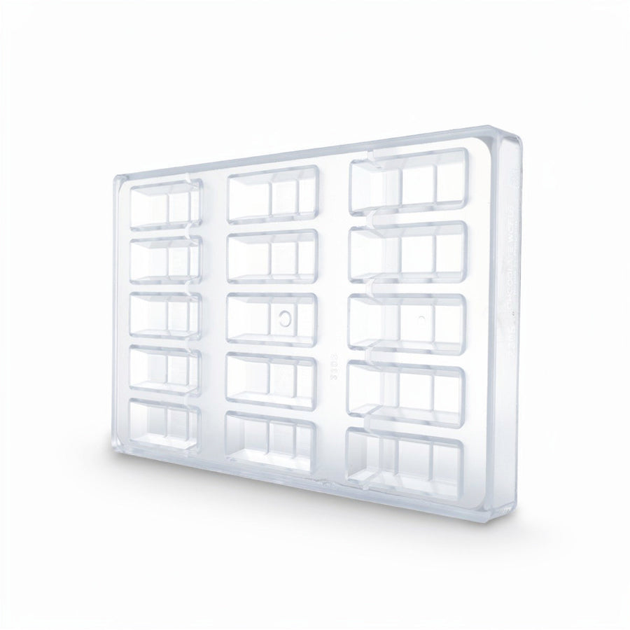 Chocolate World 15-cavity 16g bar chocolate mould - 63 x 23mm
