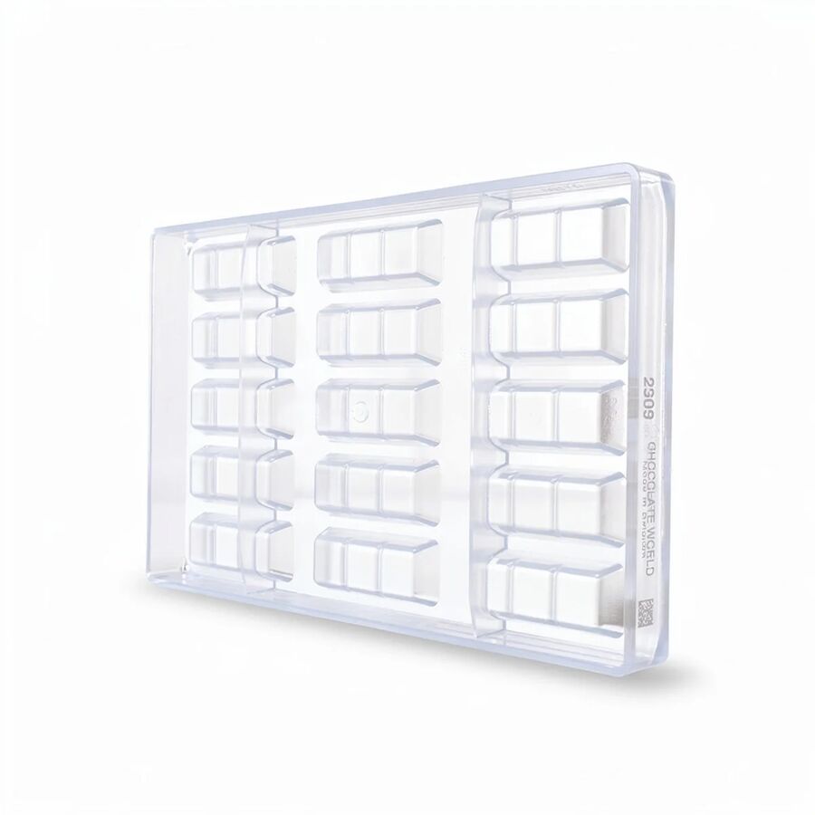 Chocolate World 15-cavity 16g bar chocolate mould - 63 x 23mm