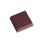 Chocolate World 15-cavity 19g square chocolate mould with lines - 41 x 41mm
