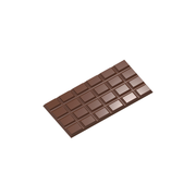 Chocolate World 3-cavity 70g rectangle tablet chocolate mould - 156 x 77 x 6mm