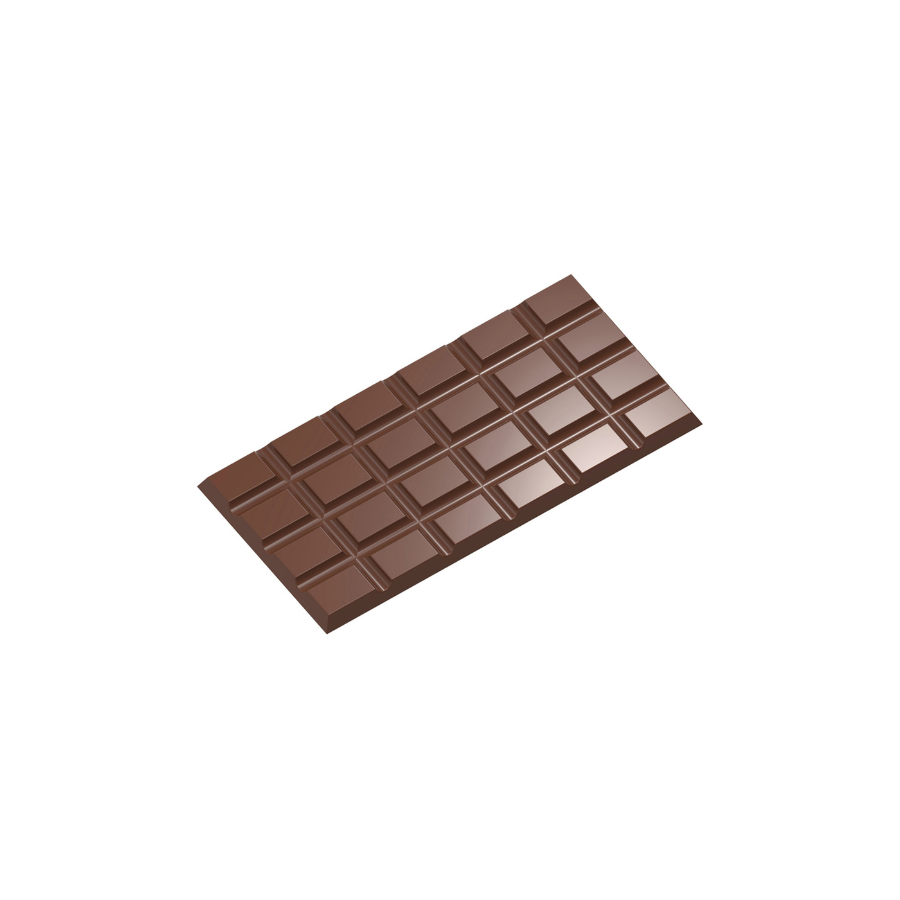 Chocolate World 3-cavity 70g rectangle tablet chocolate mould - 156 x 77 x 6mm