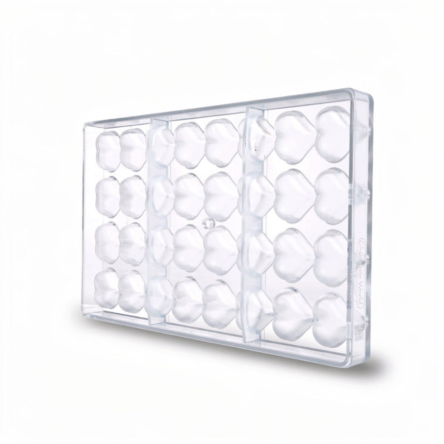 Chocolate World 32-cavity 9g small heart chocolate mould - 31 x 27mm